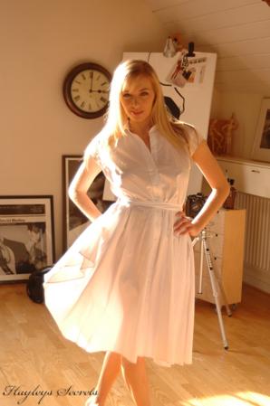 Hayley Marie Coppin in Hayleys Secrets set White Dress