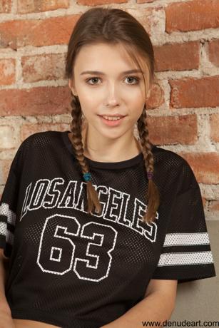 Mila Azul in Denudeart set School Girl