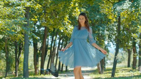 Cristin in Purity Naked set Blue Dress