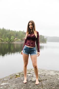 Stella Cox in Erotic Beauty set Presenting Stella Cox