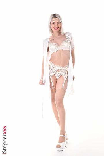 Christy White in Istripper set Bohemian Bride