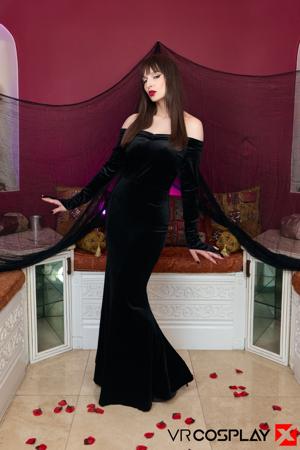Lexi Luna in VR Cosplay X set Morticia Addams
