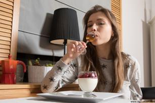 Mila Azul in Denudeart set Lunch Time