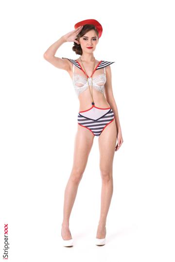 Sonya Blaze in Istripper set Hot Fifties Pin Up