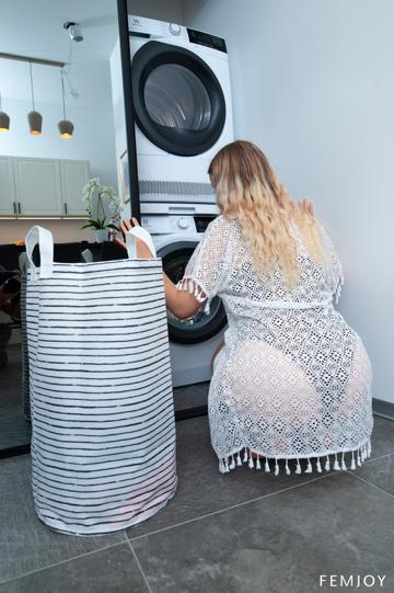 Nikoletta and Lilly A in Femjoy set Laundry