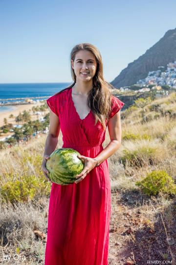 Nina S in Femjoy set Sugar