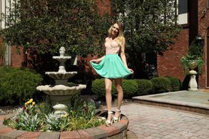 Blake Eden in ALS Scan set Pantyhose and Pulling